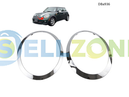 Χρωμιωμένο διακοσμητικό προβολέα MINI F55 F56 F57 (2007–2015) Σετ αριστερών και δεξιών δακτυλίων – DBa936